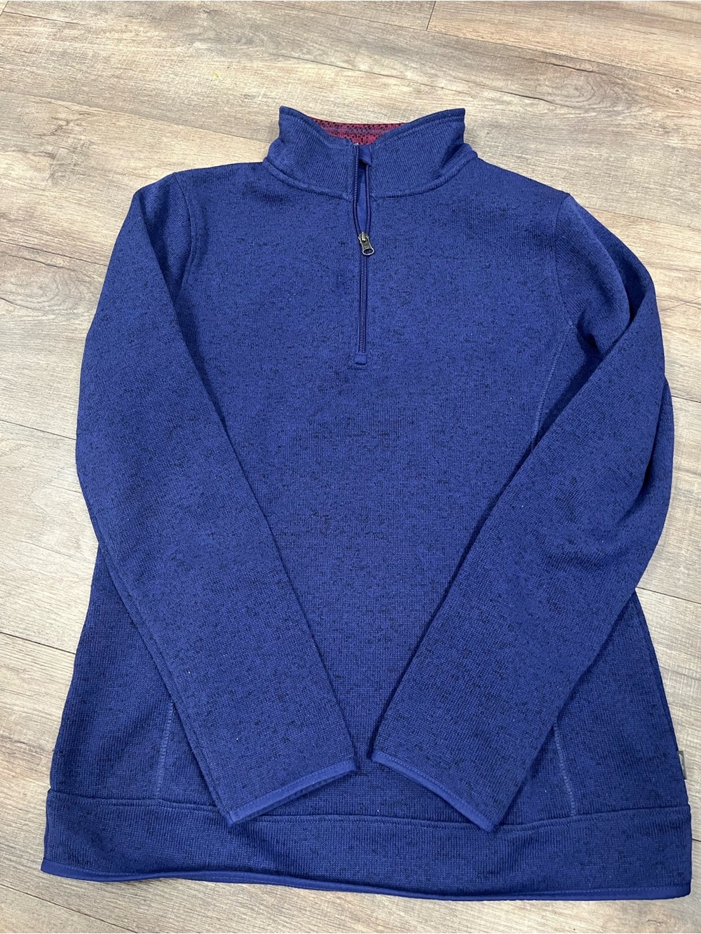 Eddie Bauer Women's Half-Zip Pullover Sweater - Blue warm sweater